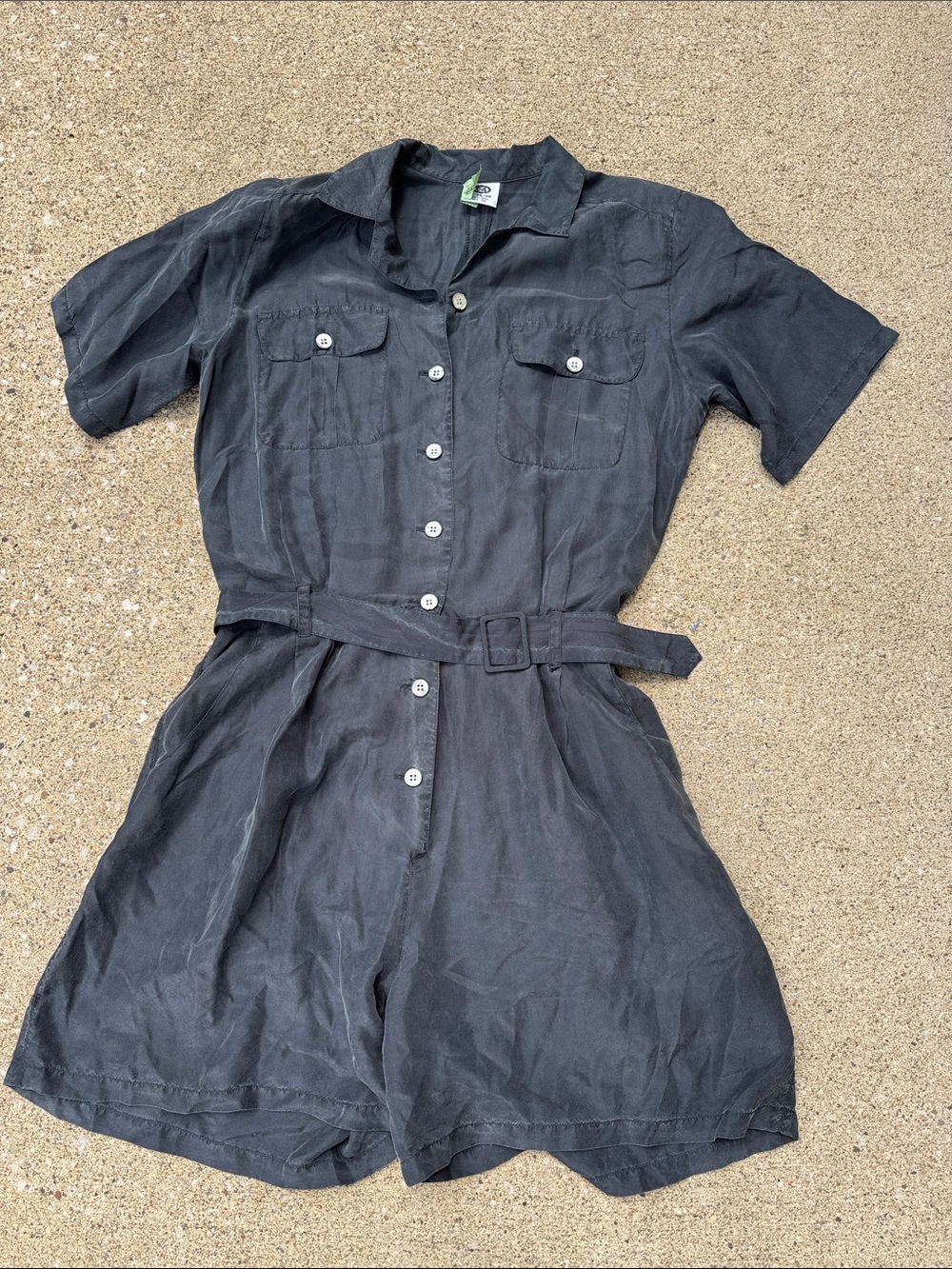 Vintage Women’s C & A Silk Black Romper Size 34/36